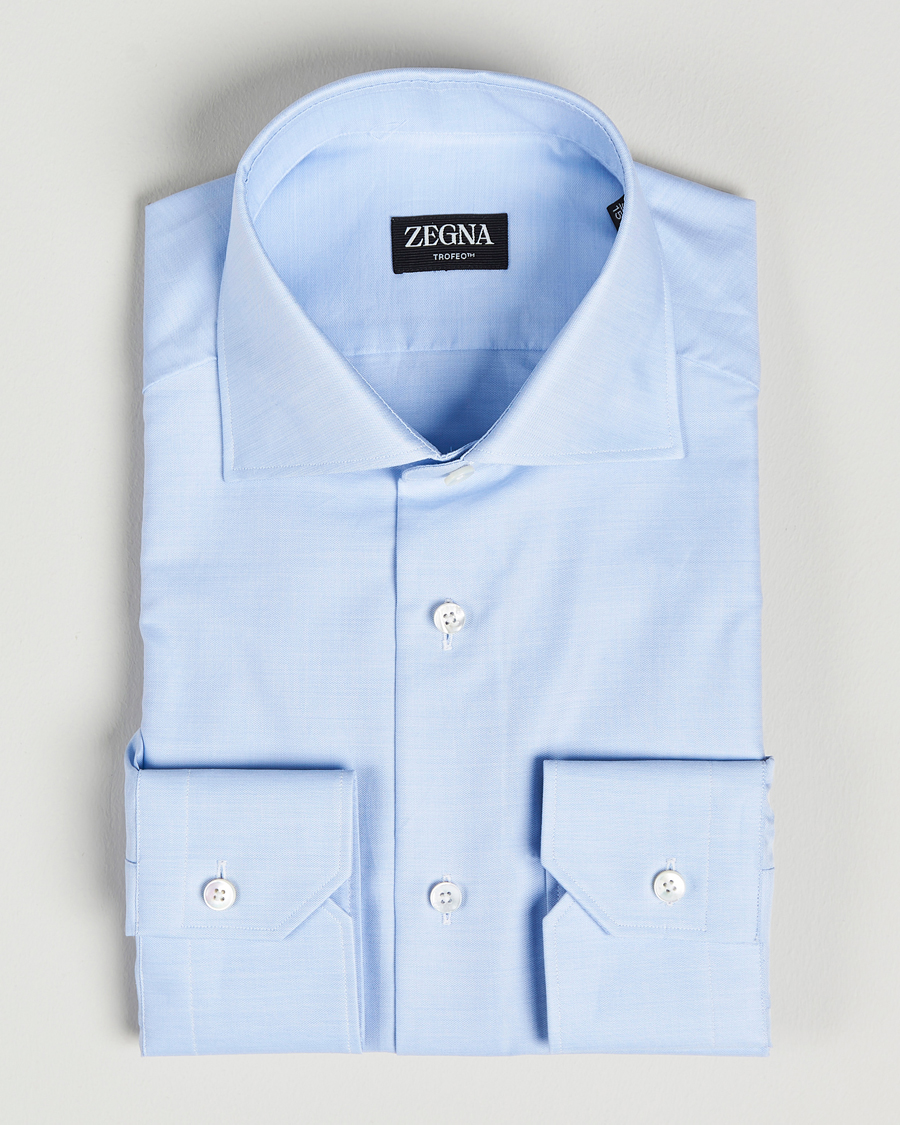 Homme | Chemises | Zegna | Slim Fit Trofeo Dress Shirt Light Blue