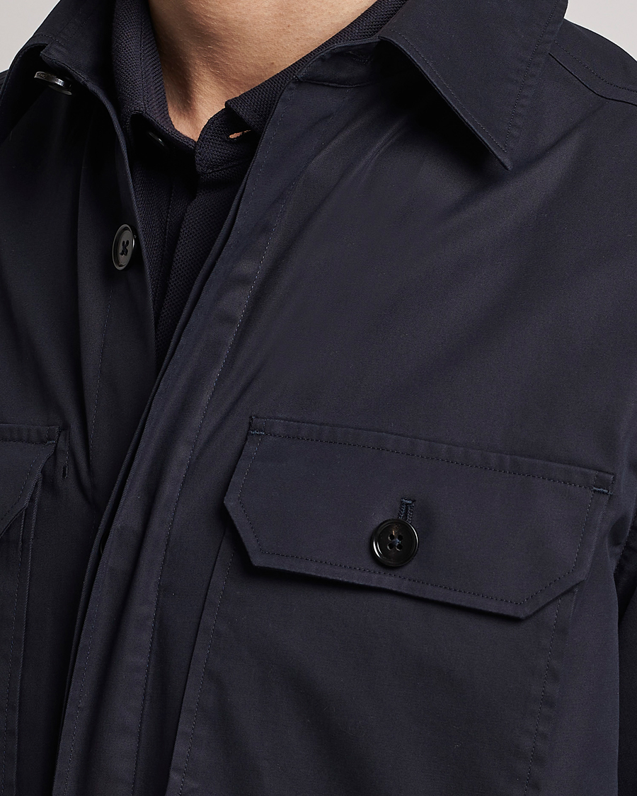 Homme | Chemises | Zegna | Premium Cotton Overshirt Navy
