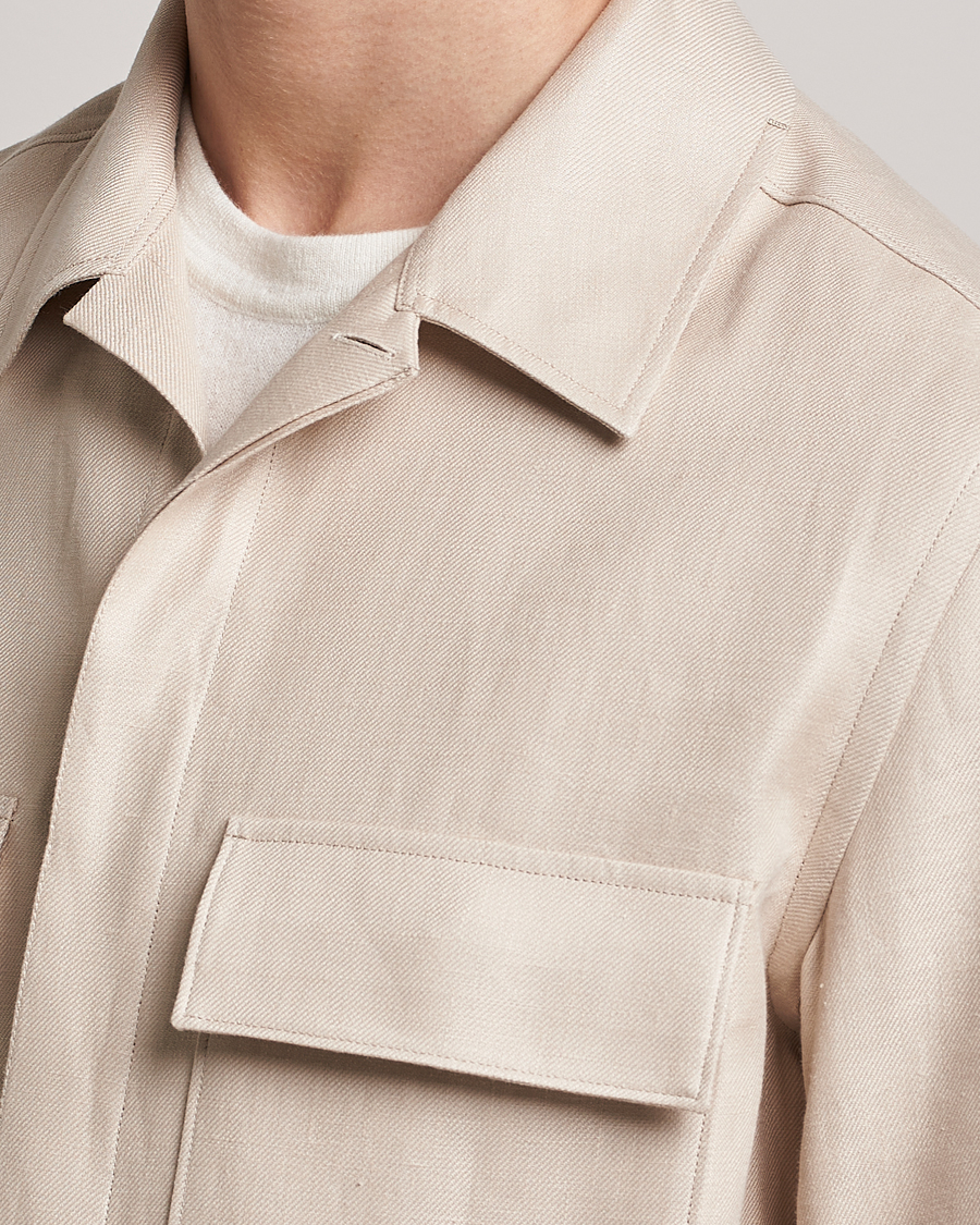 Homme | Chemises | Zegna | Linen Shirt Jacket Beige