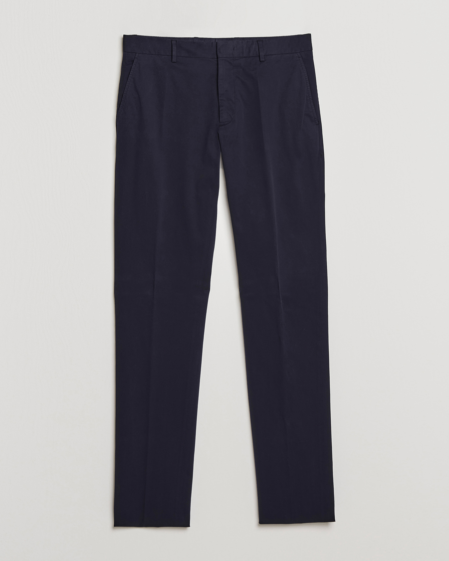 Homme | Pantalons | Zegna | Slim Fit Premium Cotton Chinos Navy