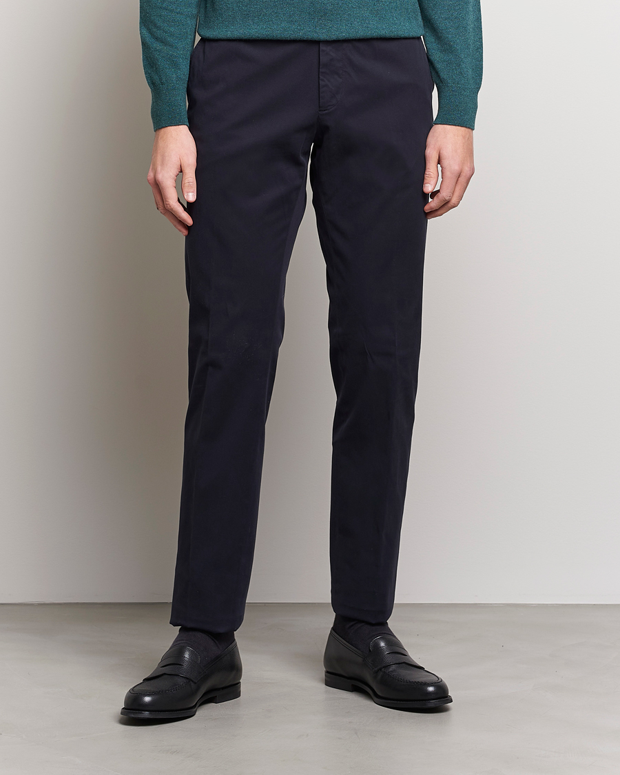 Homme | Pantalons | Zegna | Slim Fit Premium Cotton Chinos Navy