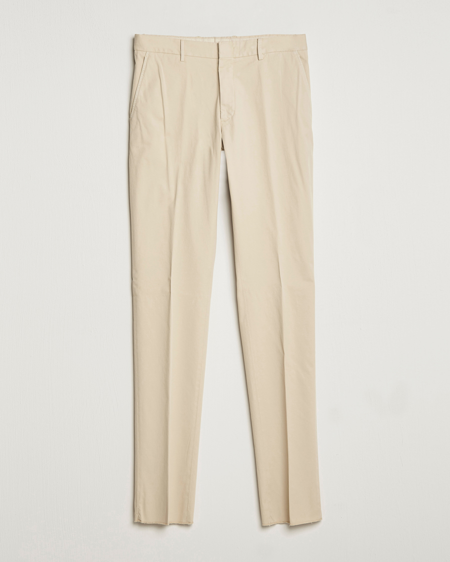 Homme | Pantalons | Zegna | Slim Fit Premium Cotton Chinos Off White