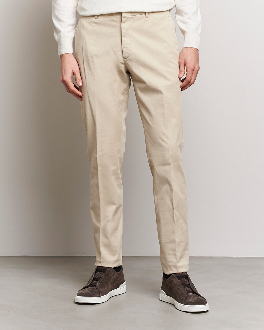 Homme | Pantalons | Zegna | Slim Fit Premium Cotton Chinos Off White