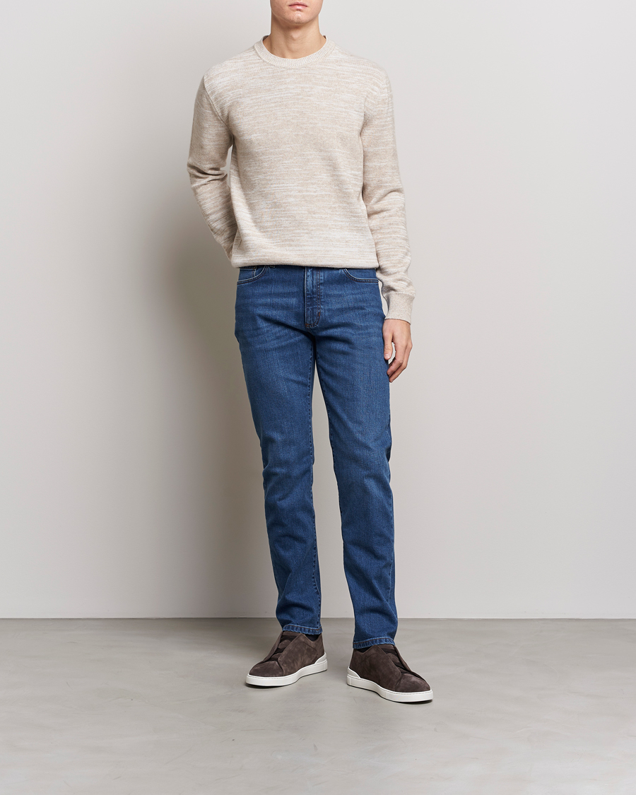 Homme | Jeans | Zegna | Slim Fit Stretch Denim Jeans Stone Wash
