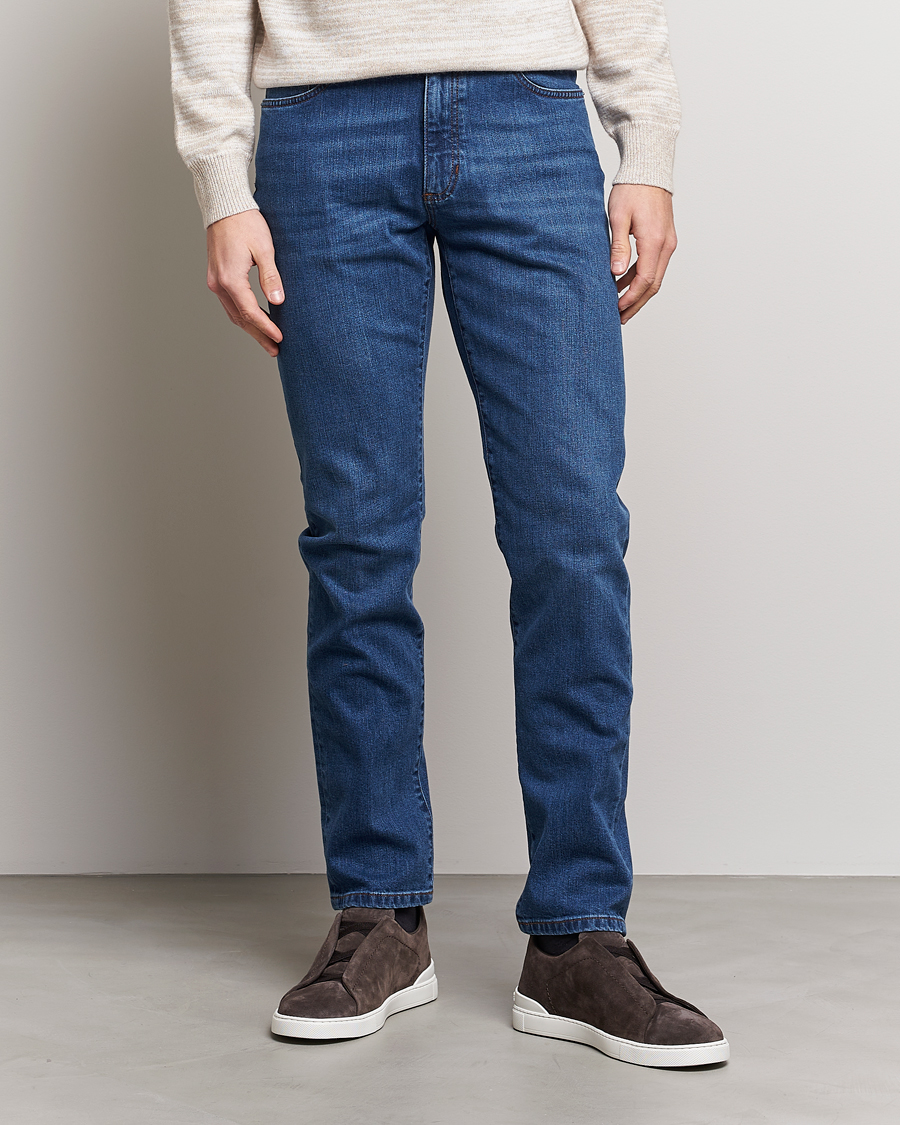 Homme | Jeans | Zegna | Slim Fit Stretch Denim Jeans Stone Wash