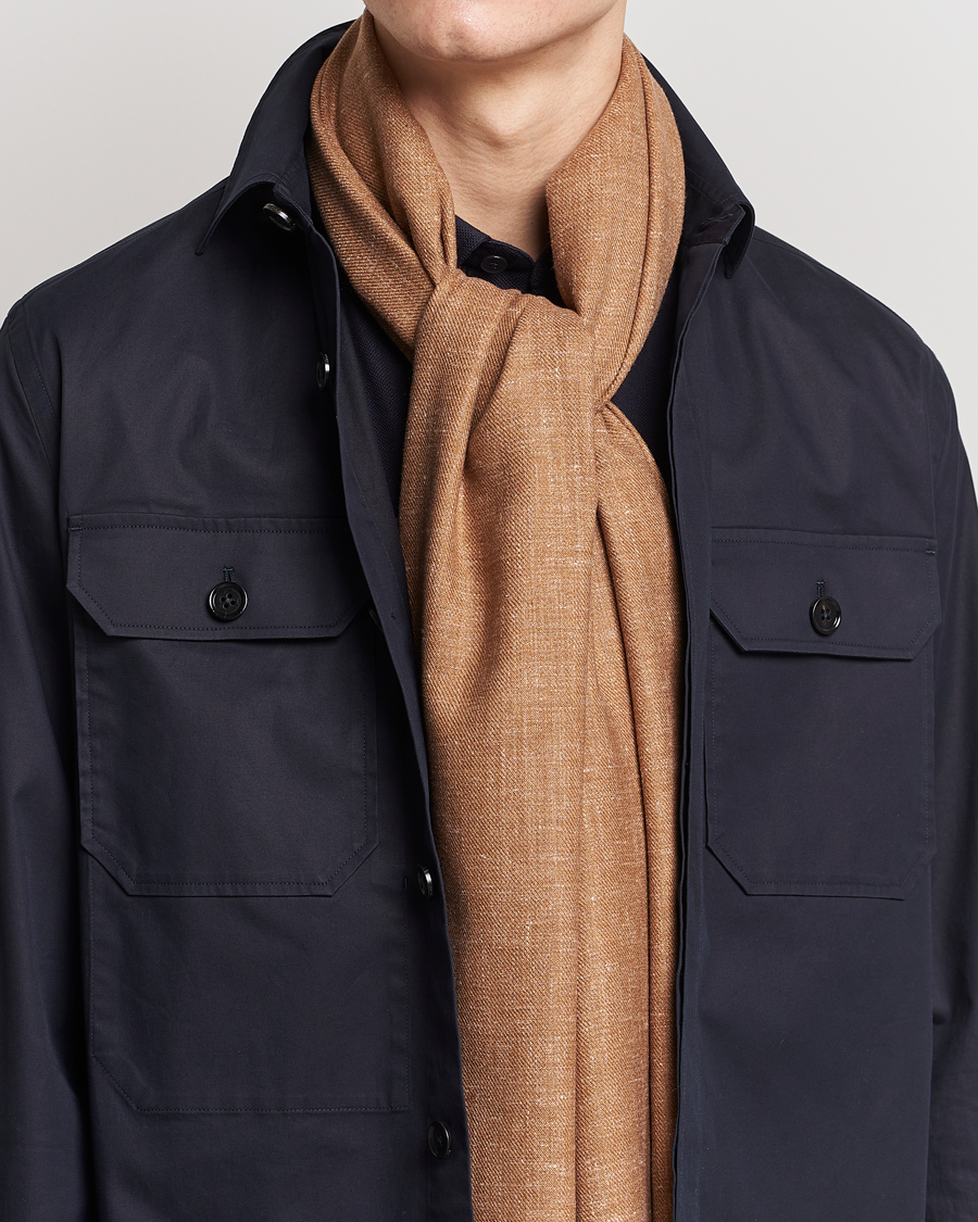 Homme | Zegna Oasi Cashmere/Linen Scarf Beige | Zegna | Oasi Cashmere/Linen Scarf Beige