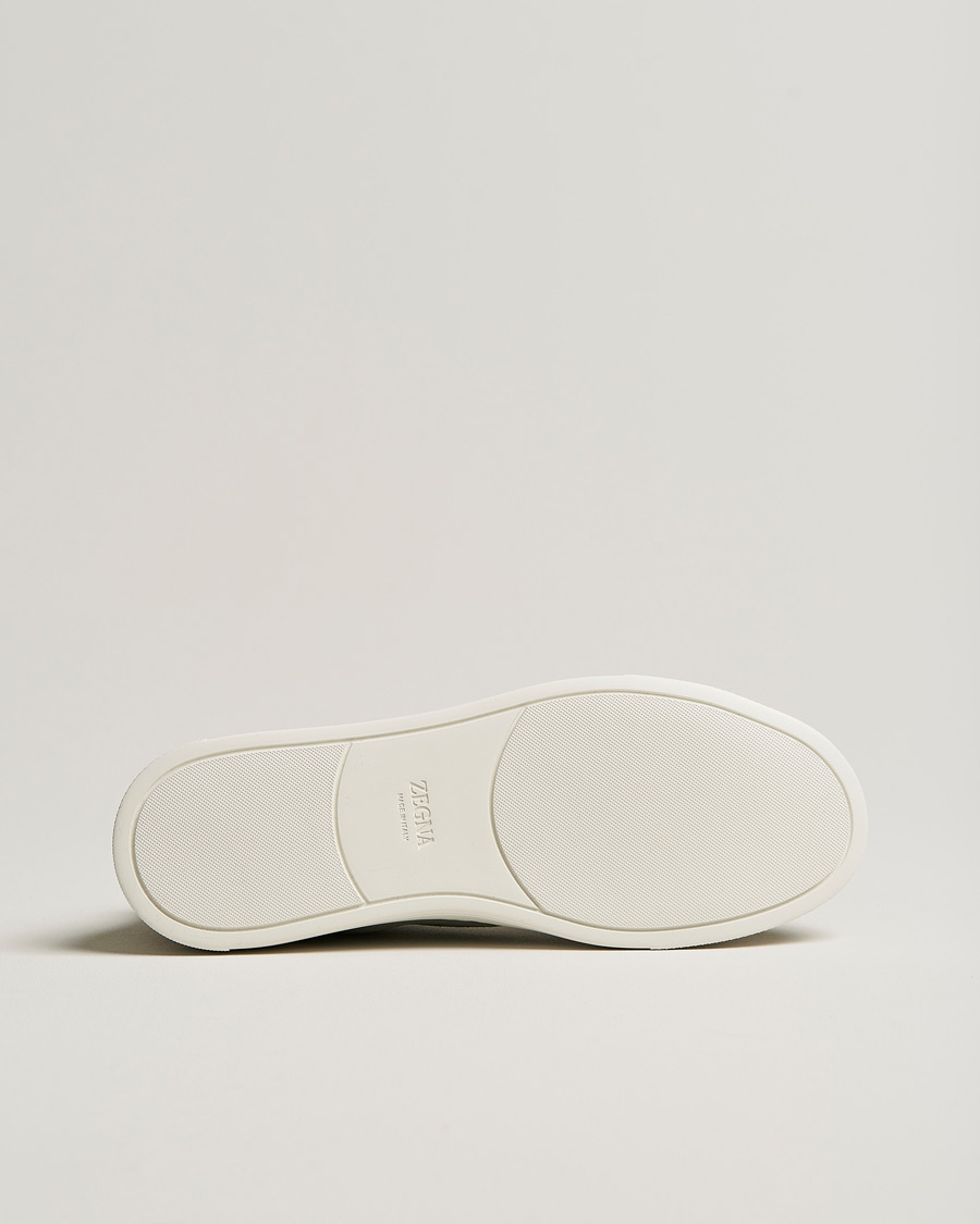 Homme | Zegna Triple Stitch Sneakers Olive Suede | Zegna | Triple Stitch Sneakers Olive Suede