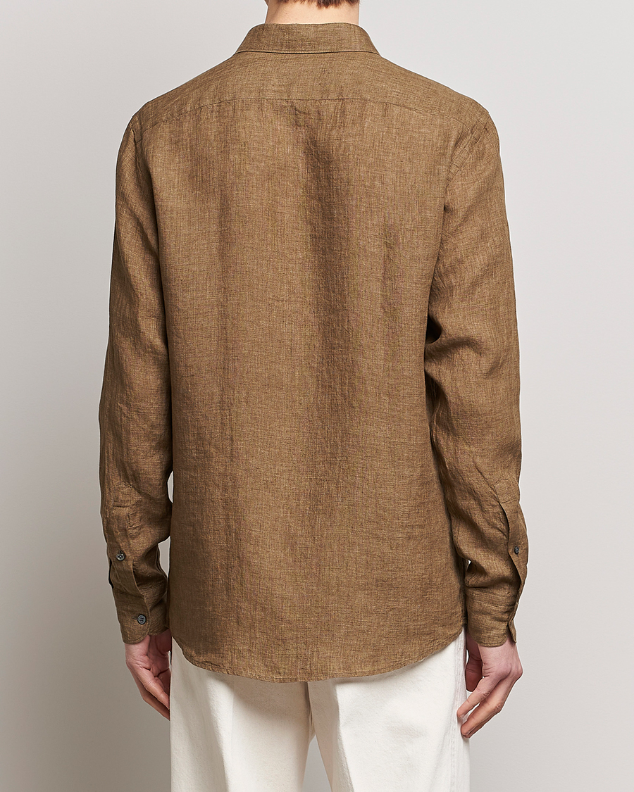 Homme | Chemises | Zegna | Slim Fit Linen Shirt Olive