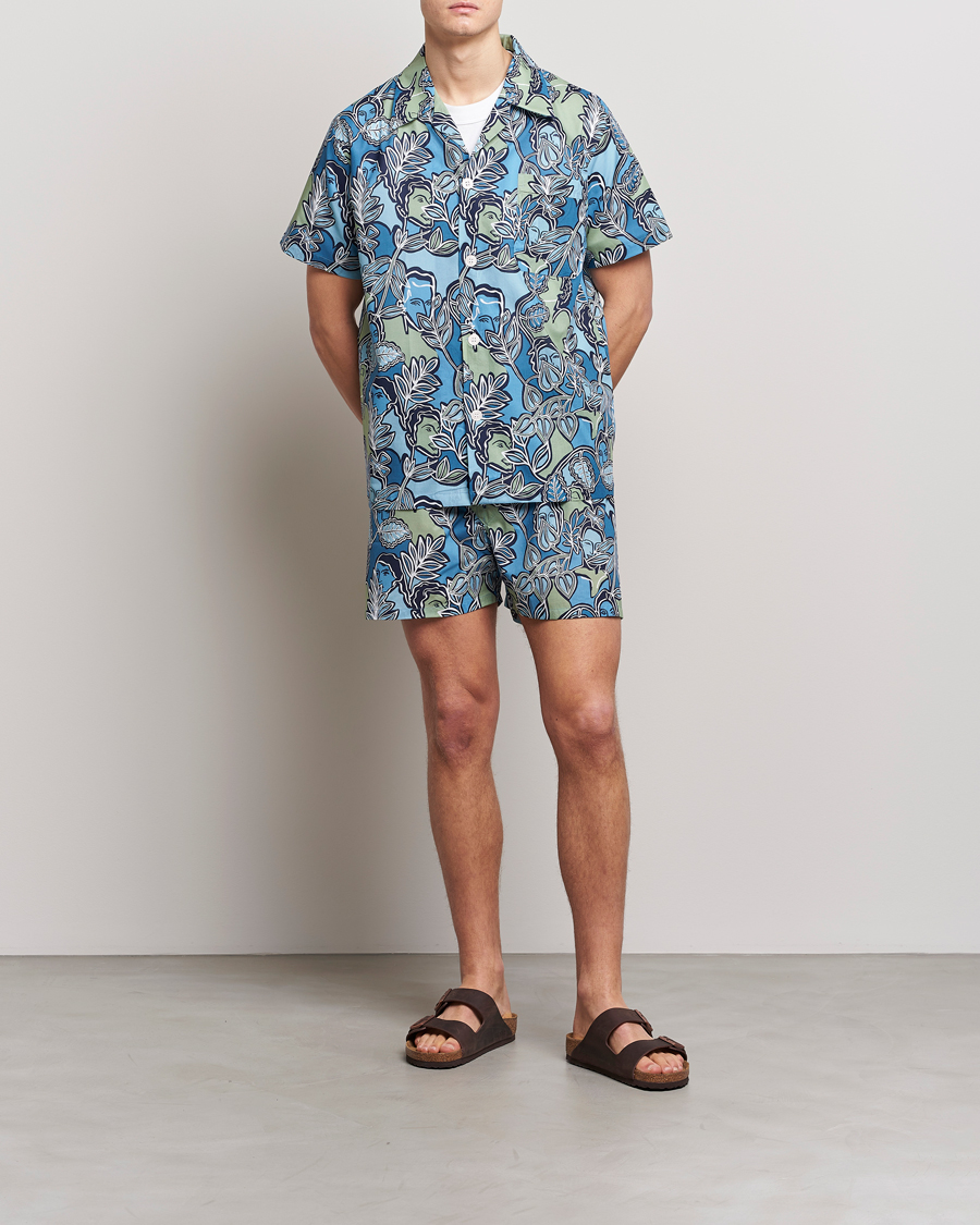 Homme | Peignoirs Et Pyjamas | Derek Rose | Shortie Printed Cotton Pyjama Set Multi