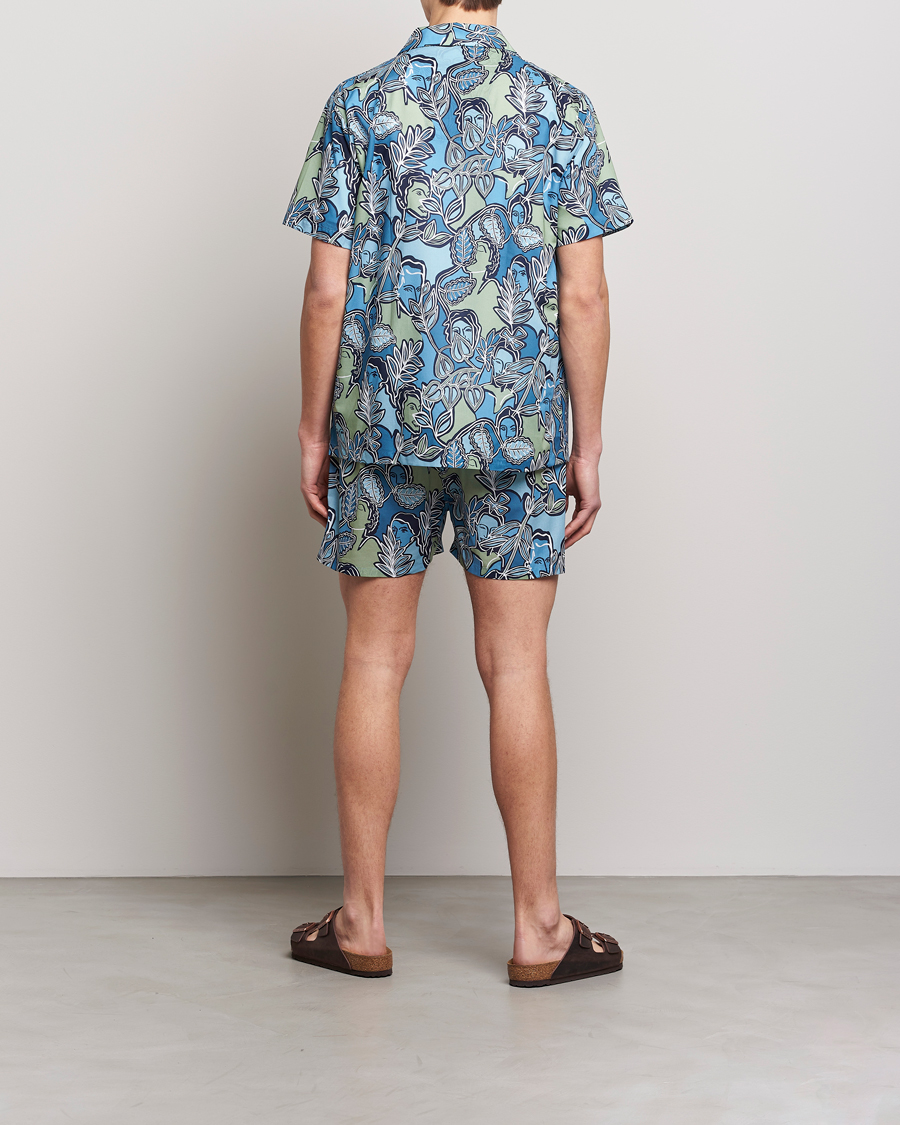 Homme | Peignoirs Et Pyjamas | Derek Rose | Shortie Printed Cotton Pyjama Set Multi