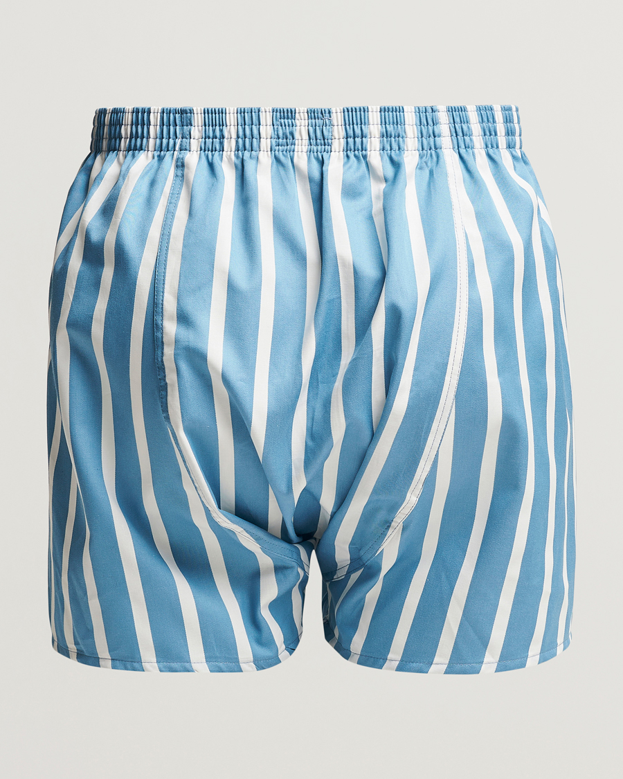 Homme | Sous-Vêtements Et Chaussettes | Derek Rose | Classic Fit Striped Cotton Boxer Shorts Blue/White