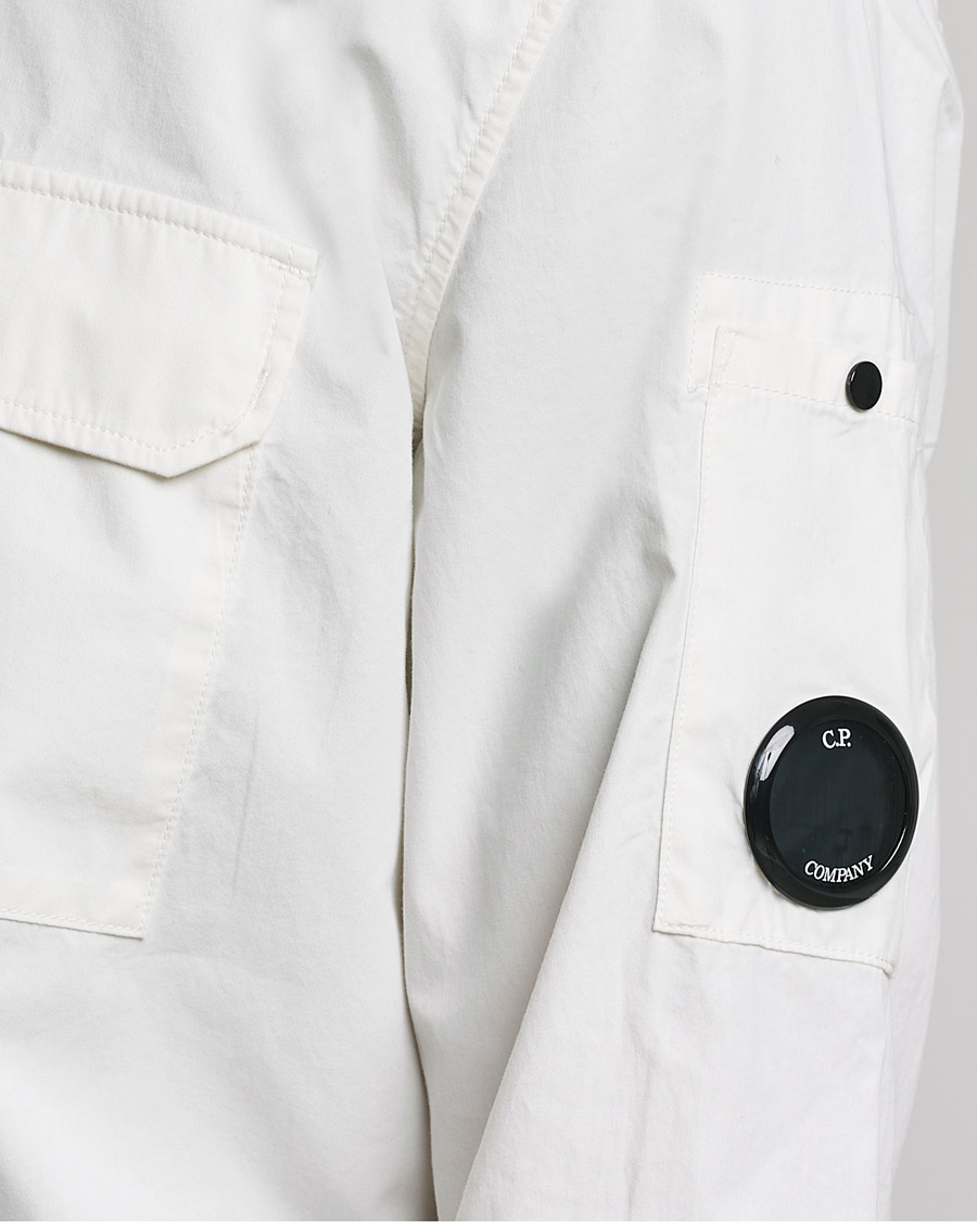 Homme | Chemises | C.P. Company | Garment Dyed Gabardine Shirt Jacket White