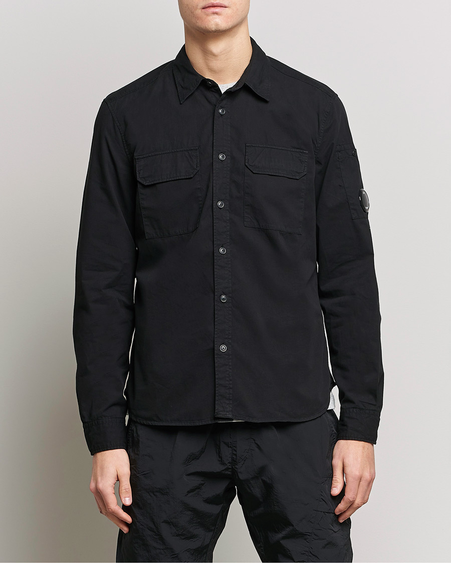 Homme | Chemises | C.P. Company | Garment Dyed Gabardine Shirt Jacket Black