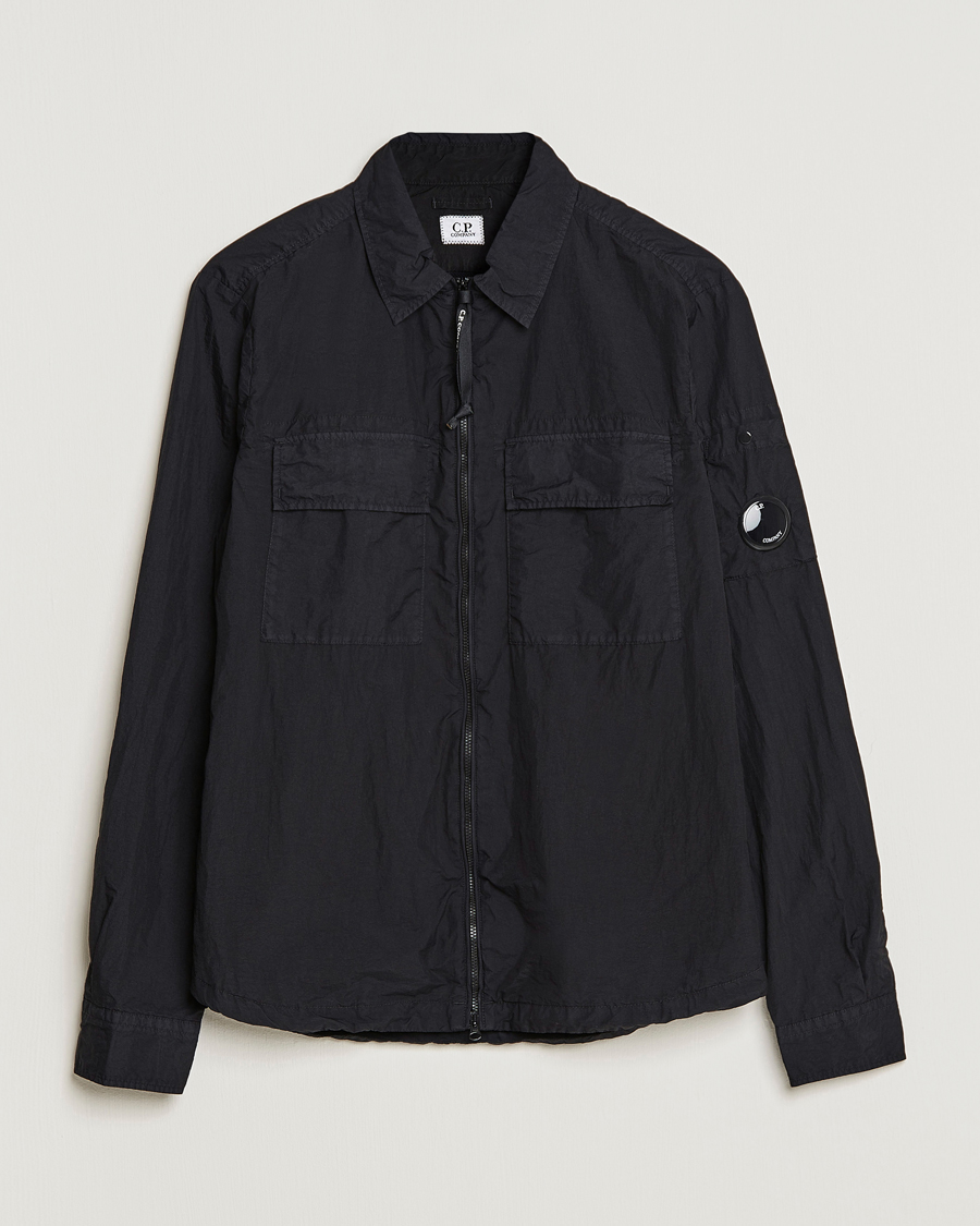 Homme | Chemises | C.P. Company | Taylon L Nylon Zip Shirt Jacket Black
