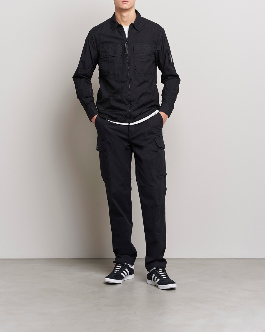 Homme | Chemises | C.P. Company | Taylon L Nylon Zip Shirt Jacket Black