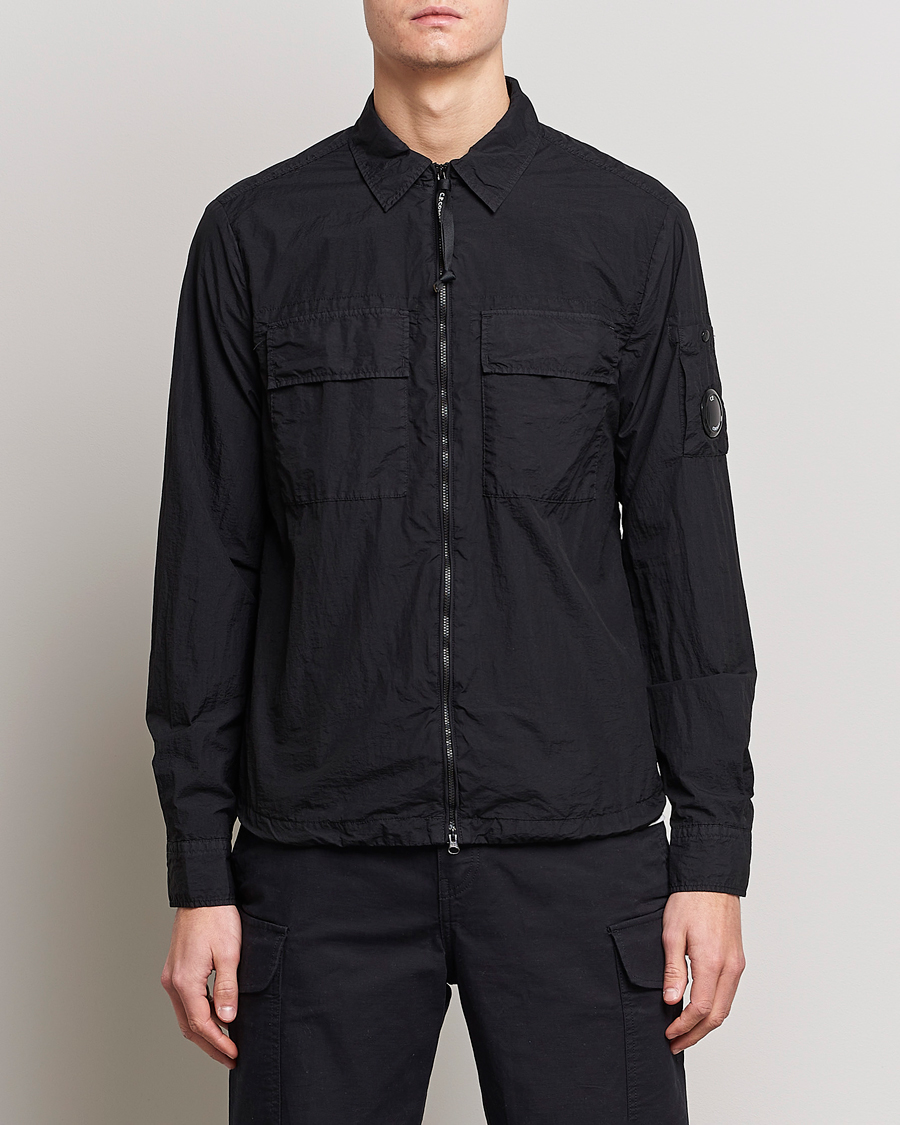 Homme | Chemises | C.P. Company | Taylon L Nylon Zip Shirt Jacket Black