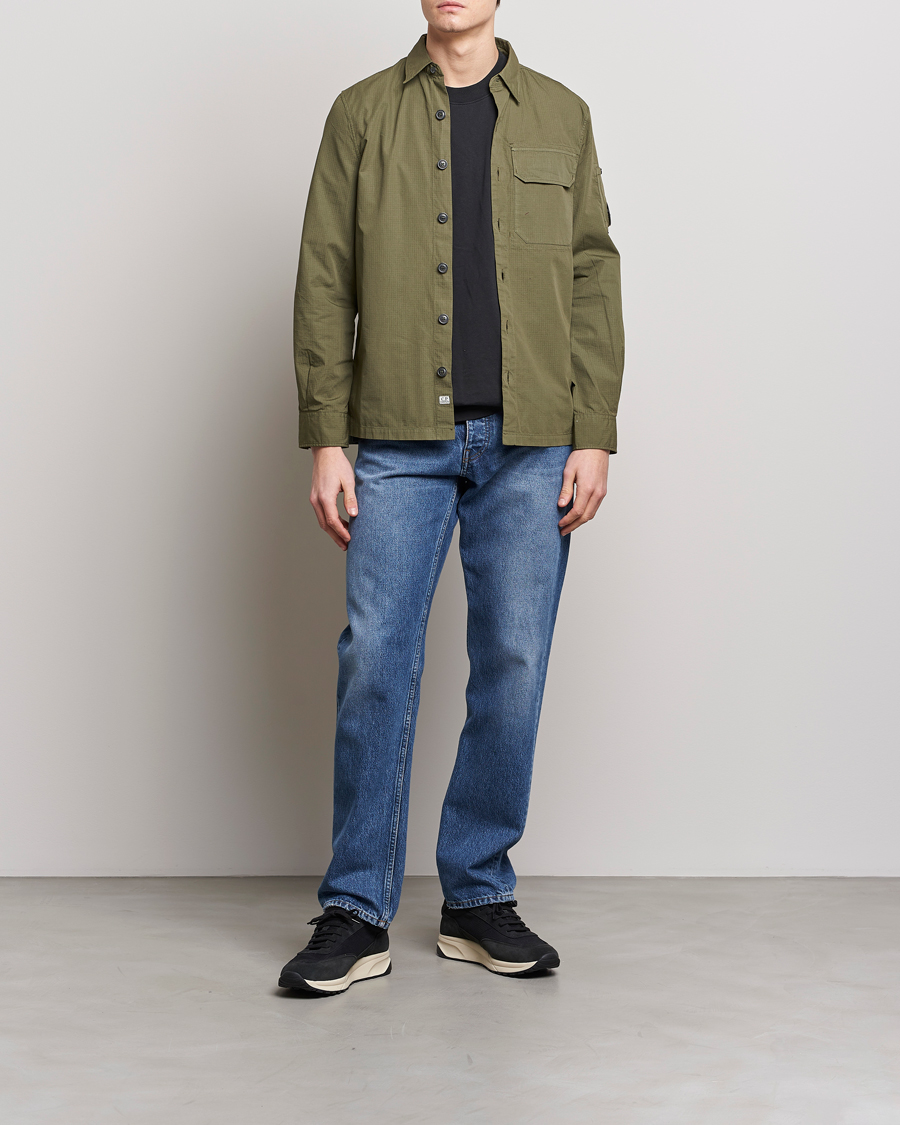 Homme | Chemises | C.P. Company | Cotton Rip Stop Overshirt Green