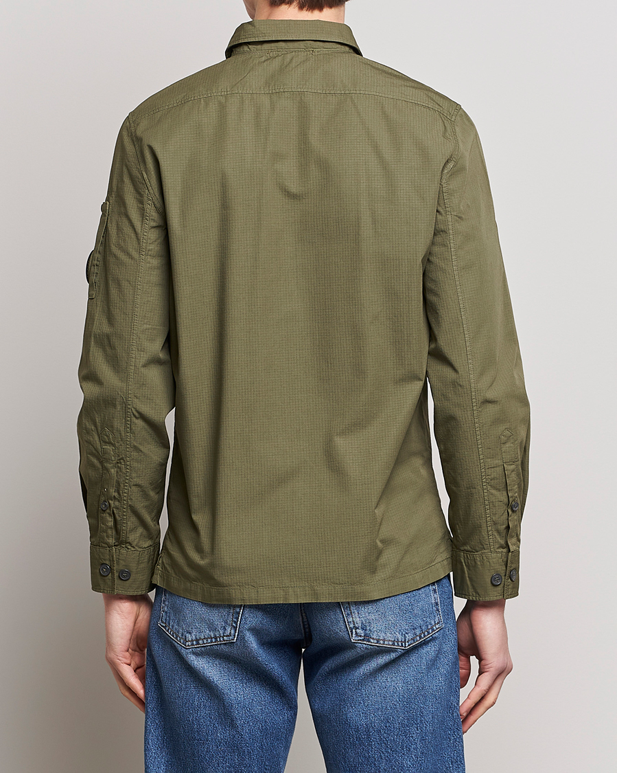 Homme | Chemises | C.P. Company | Cotton Rip Stop Overshirt Green