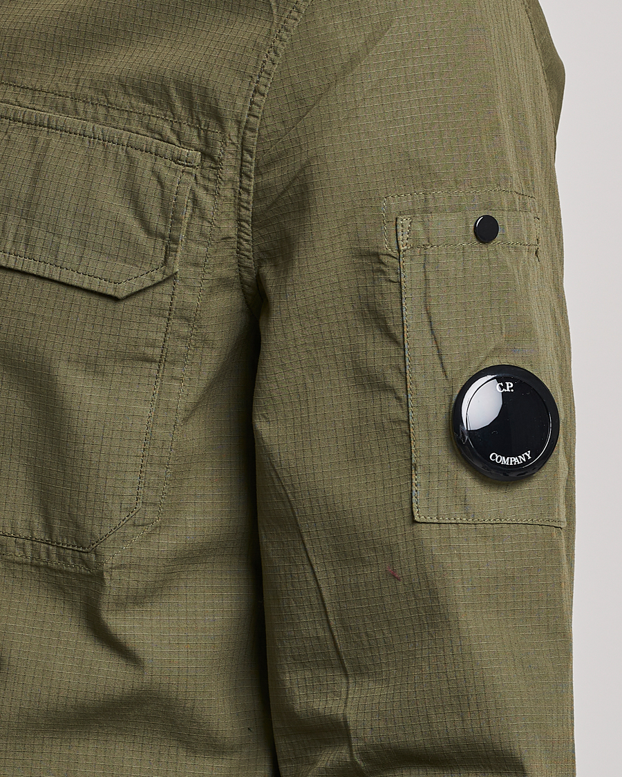 Homme | Chemises | C.P. Company | Cotton Rip Stop Overshirt Green