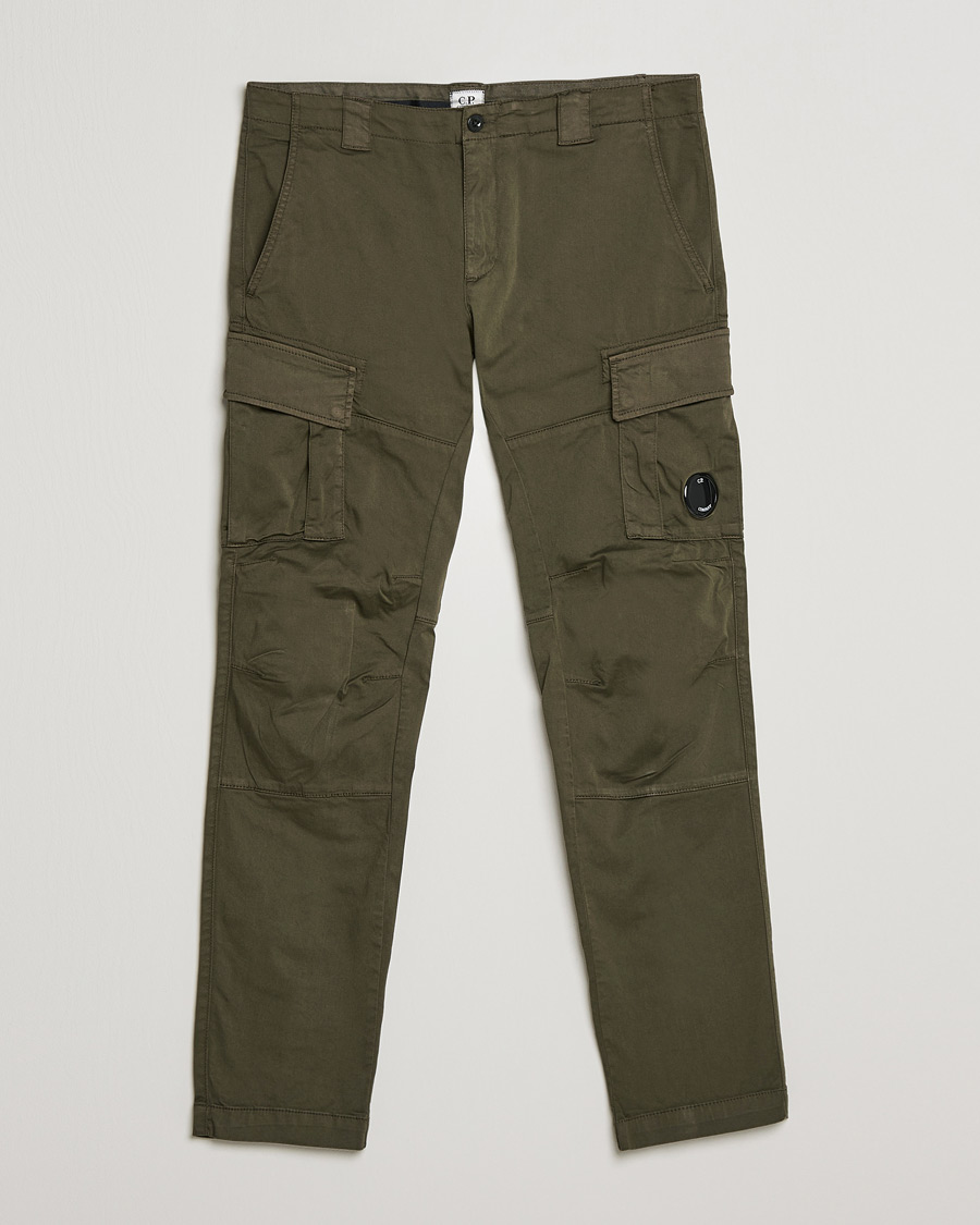 Homme | Pantalons | C.P. Company | Satin Stretch Cargo Pants Olive