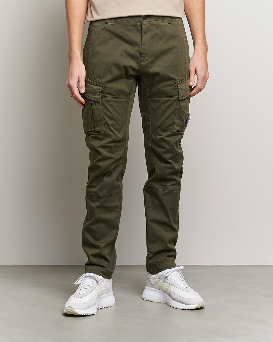 Homme | Pantalons | C.P. Company | Satin Stretch Cargo Pants Olive