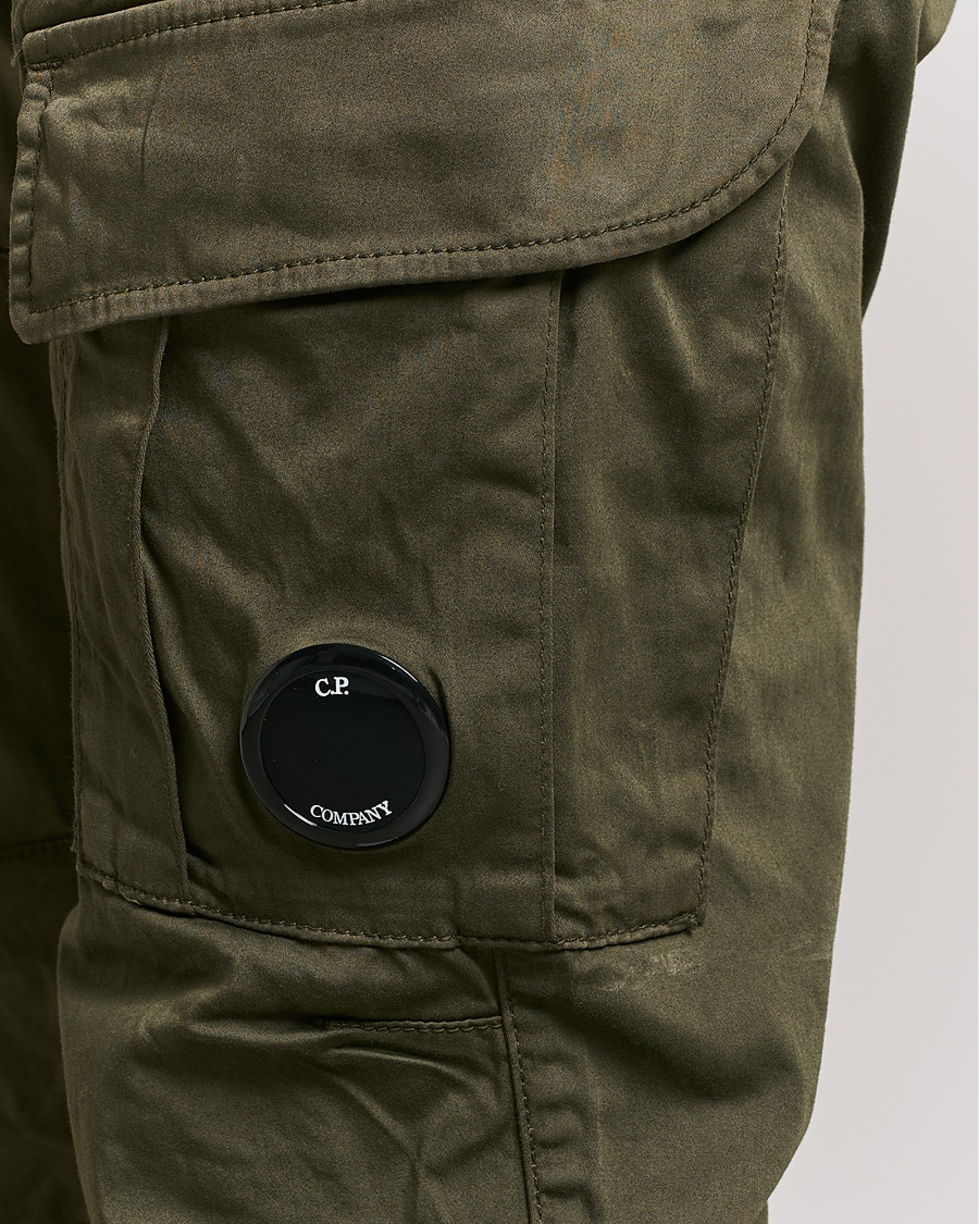 Homme | Pantalons | C.P. Company | Satin Stretch Cargo Pants Olive