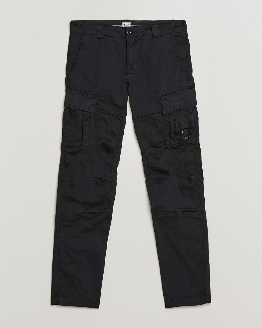 Homme | Pantalons | C.P. Company | Satin Stretch Cargo Pants Black