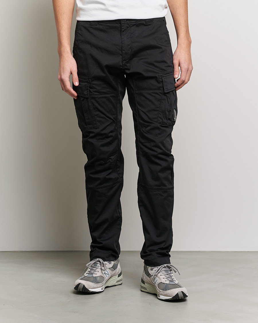 Homme | Pantalons | C.P. Company | Satin Stretch Cargo Pants Black