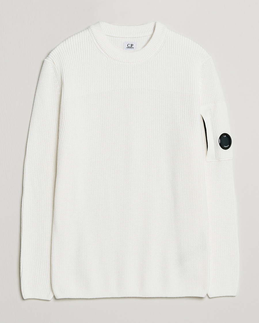 Homme | Pulls Et Tricots | C.P. Company | Sea Island Knitted Cotton Crew Neck White