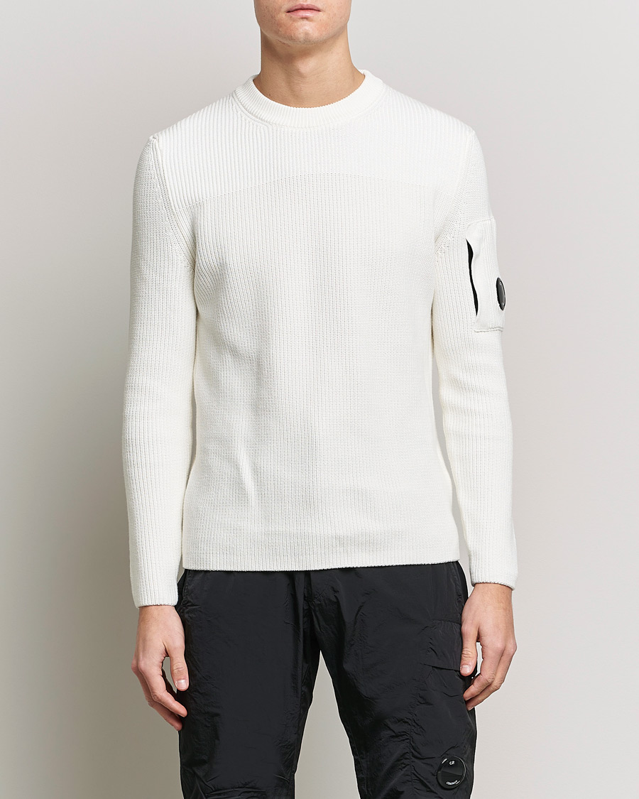 Homme | Pulls Et Tricots | C.P. Company | Sea Island Knitted Cotton Crew Neck White