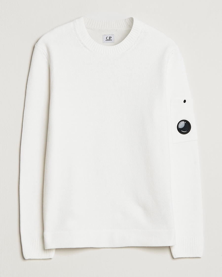 Homme | Pulls Et Tricots | C.P. Company | Cotton Chenille Crew Neck White
