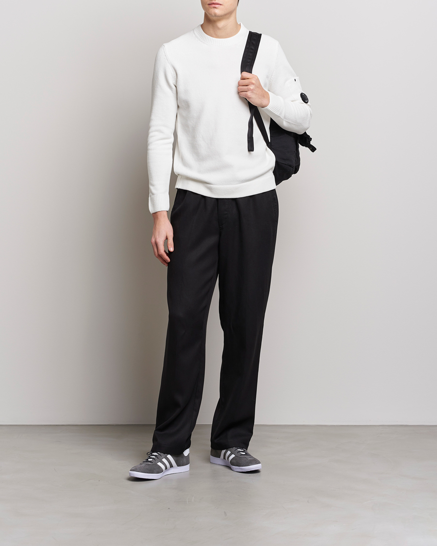 Homme | Pulls Et Tricots | C.P. Company | Cotton Chenille Crew Neck White