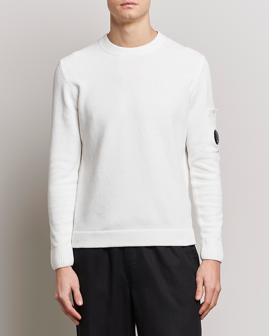 Homme | Pulls Et Tricots | C.P. Company | Cotton Chenille Crew Neck White