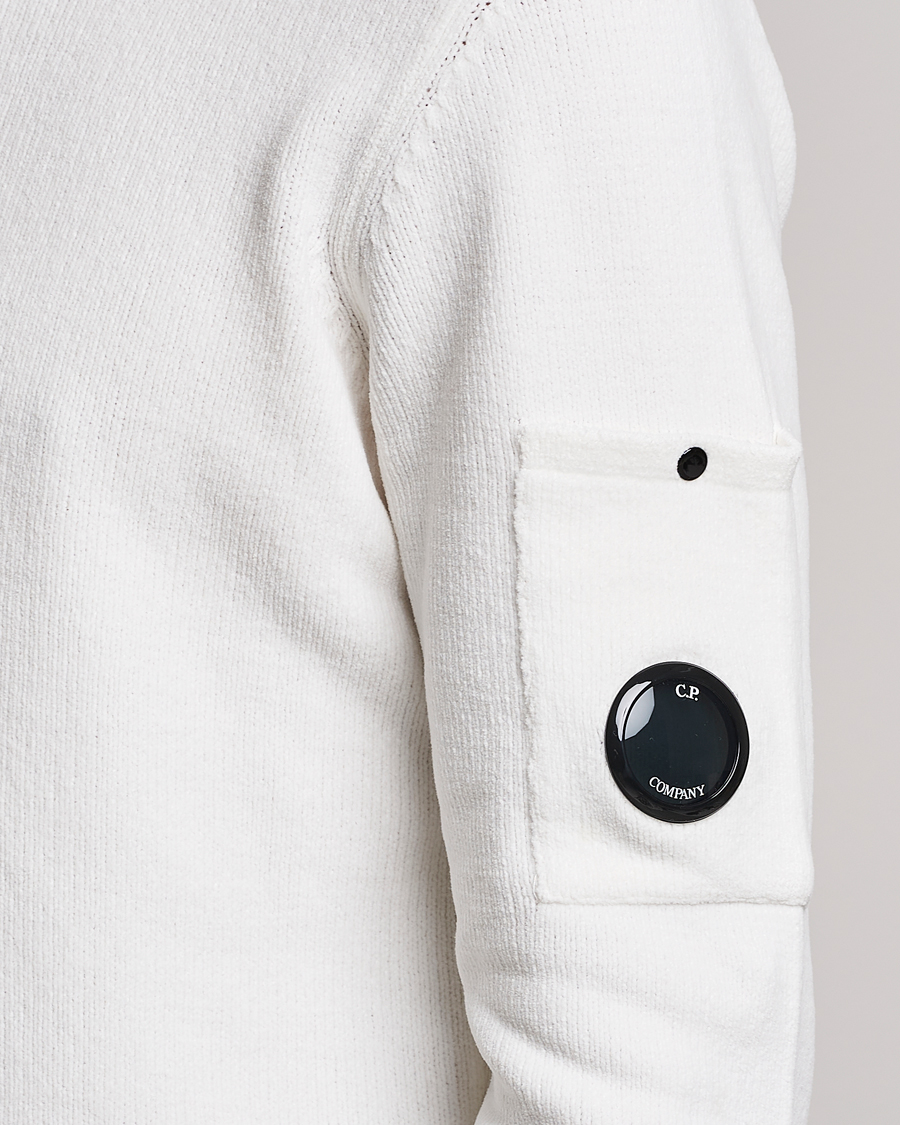 Homme | Pulls Et Tricots | C.P. Company | Cotton Chenille Crew Neck White
