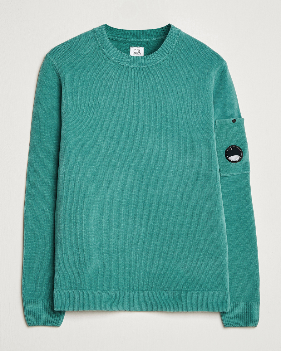 Homme | Pulls Et Tricots | C.P. Company | Cotton Chenille Crew Neck Ocean Green
