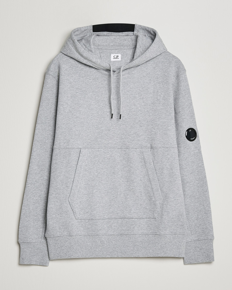 Homme | Pulls Et Tricots | C.P. Company | Diagonal Raised Fleece Hooded Lens Sweatshirt Grey
