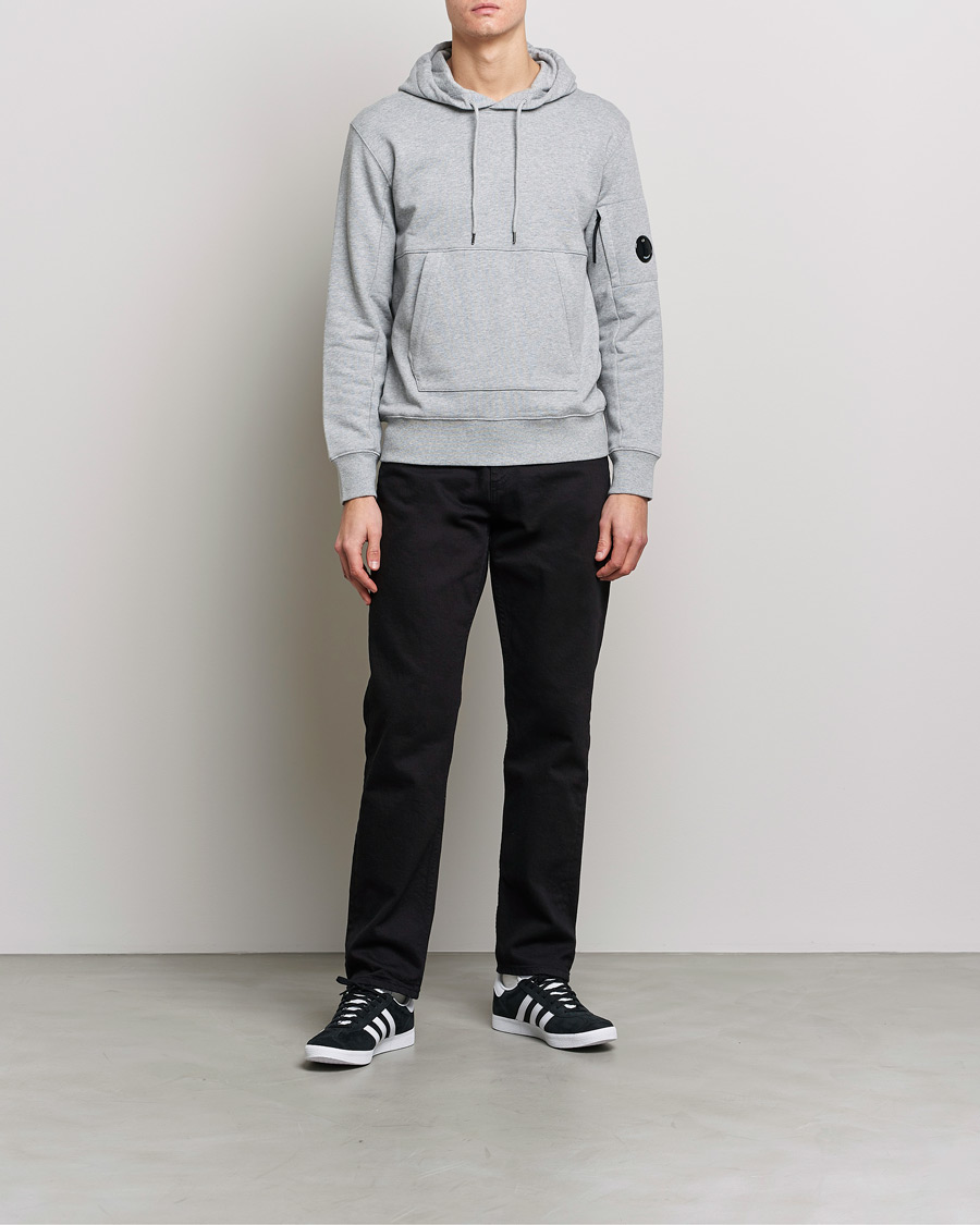Homme | Pulls Et Tricots | C.P. Company | Diagonal Raised Fleece Hooded Lens Sweatshirt Grey