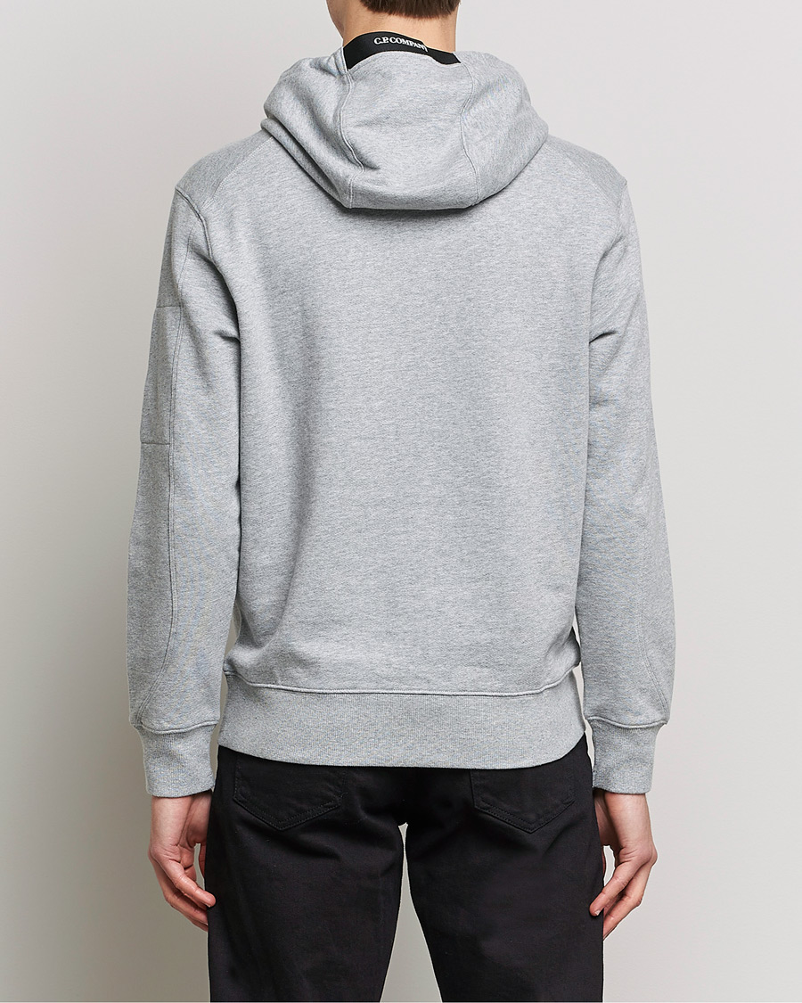 Homme | Pulls Et Tricots | C.P. Company | Diagonal Raised Fleece Hooded Lens Sweatshirt Grey