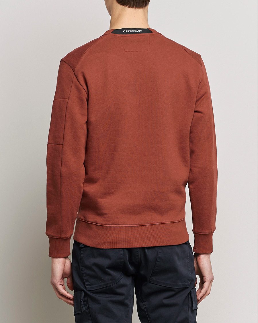 Homme | Pulls Et Tricots | C.P. Company | Diagonal Raised Fleece Lens Sweatshirt Rust