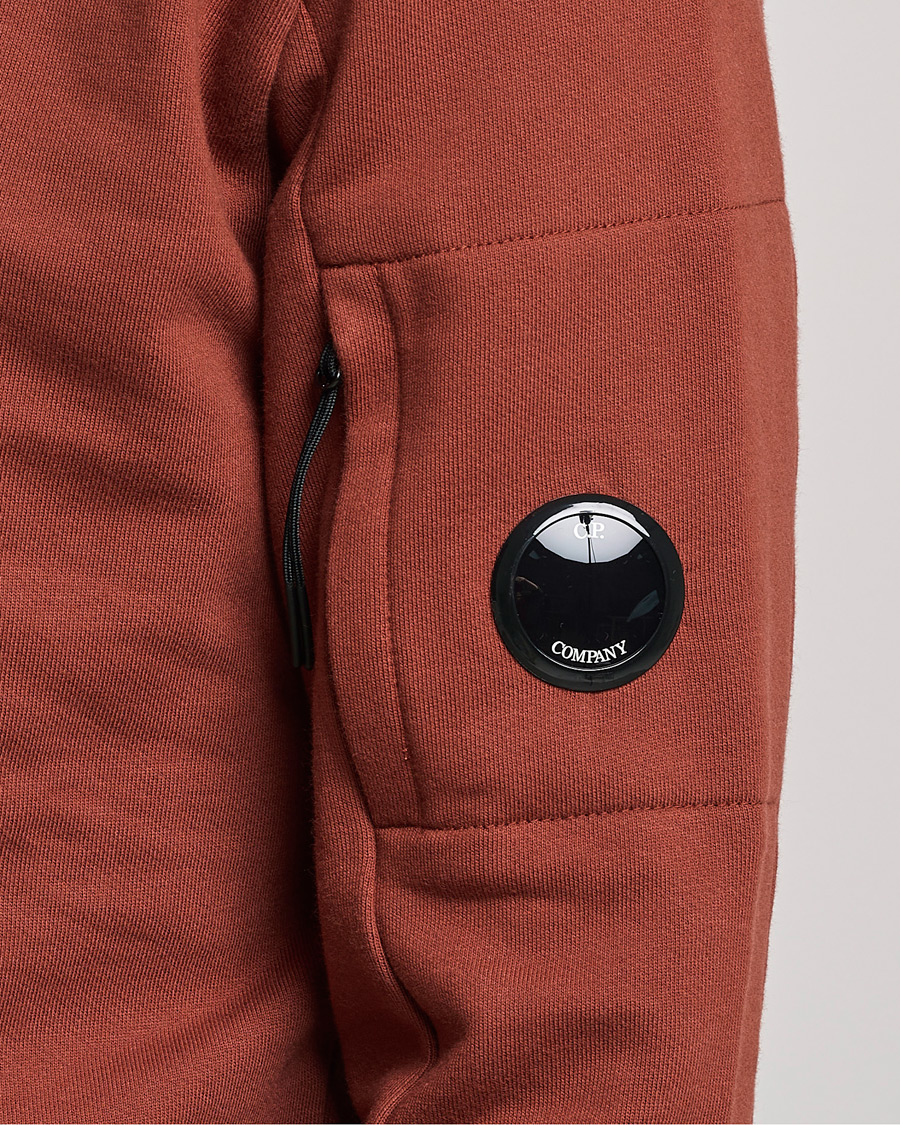 Homme | Pulls Et Tricots | C.P. Company | Diagonal Raised Fleece Lens Sweatshirt Rust
