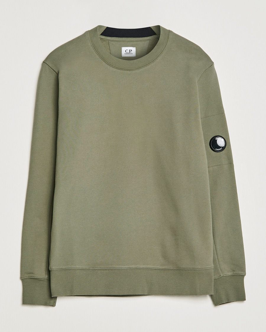 Homme | Pulls Et Tricots | C.P. Company | Diagonal Raised Fleece Lens Sweatshirt Olive