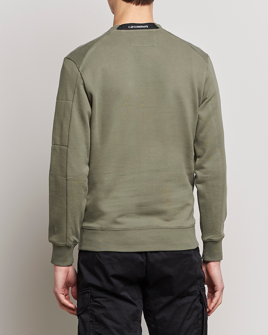 Homme | Pulls Et Tricots | C.P. Company | Diagonal Raised Fleece Lens Sweatshirt Olive