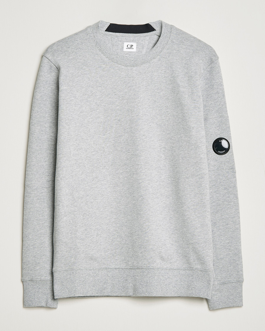 Homme | Pulls Et Tricots | C.P. Company | Diagonal Raised Fleece Lens Sweatshirt Grey