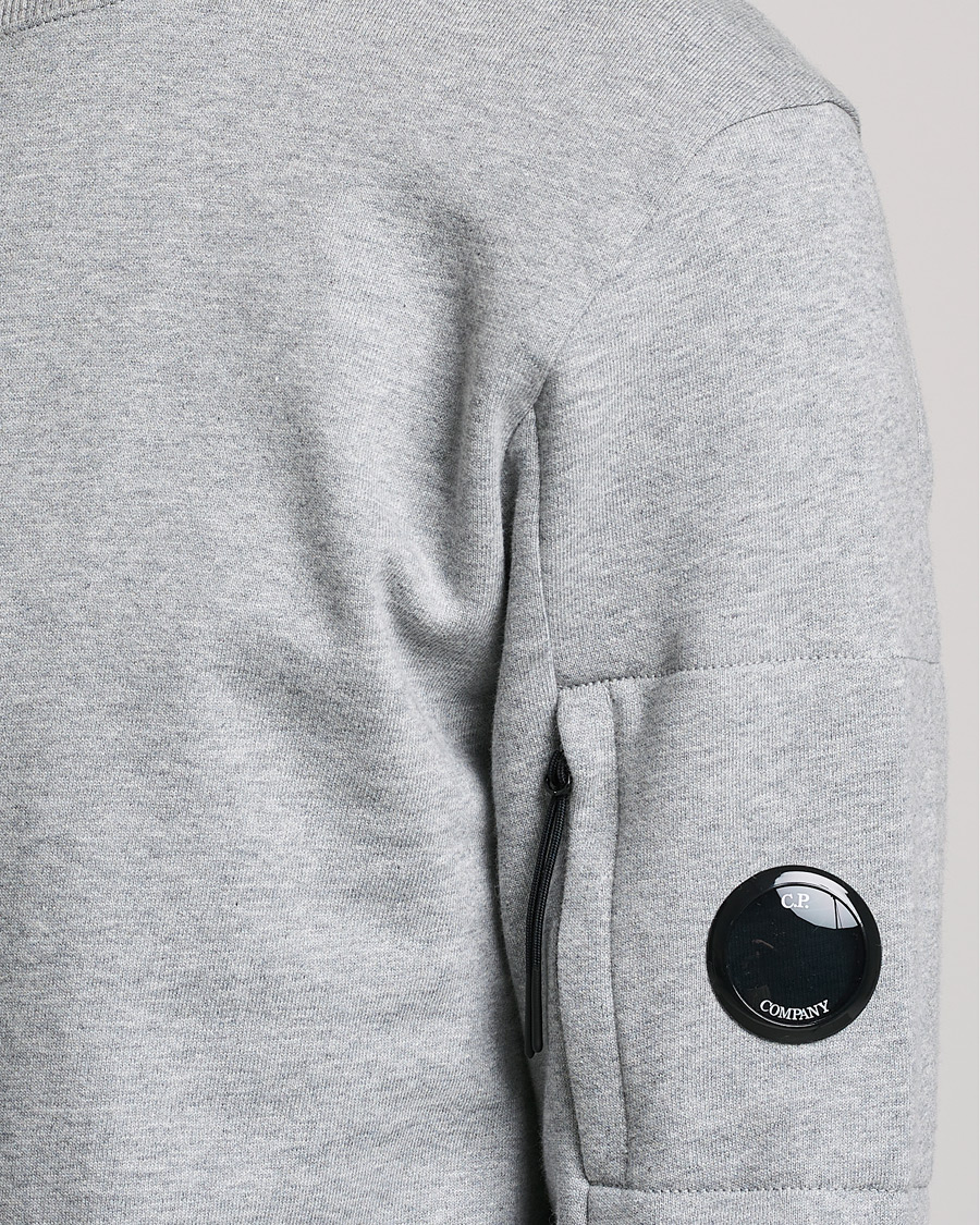 Homme | Pulls Et Tricots | C.P. Company | Diagonal Raised Fleece Lens Sweatshirt Grey