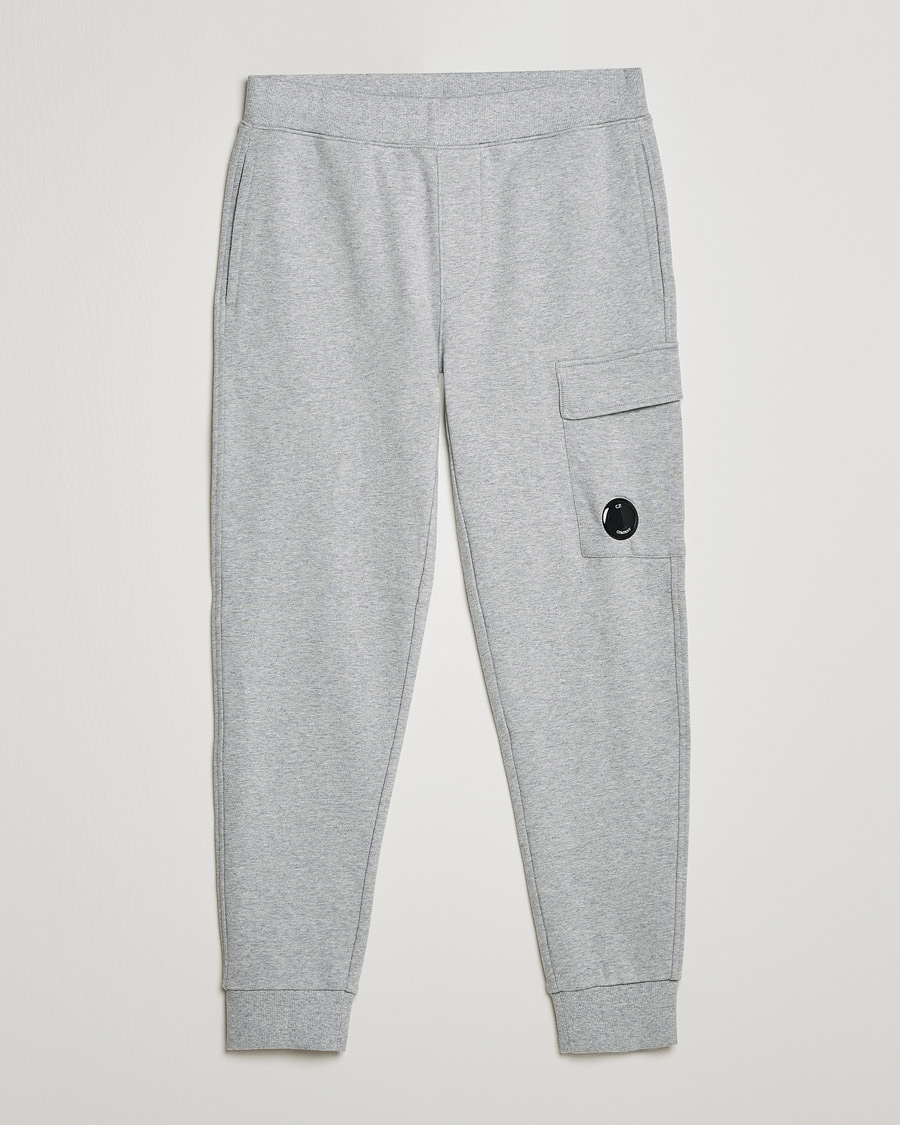 Homme | Pantalons | C.P. Company | Diagonal Raised Fleece Lens Sweatpants Grey