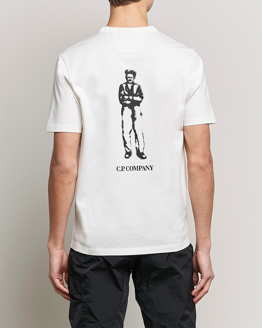 Homme | T-shirts | C.P. Company | Heavy Mercerized Cotton Printed Logo T-Shirt White