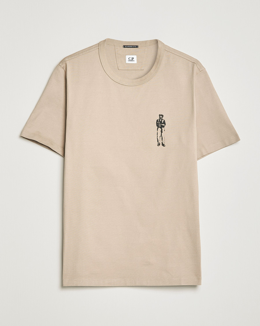 Homme | T-shirts | C.P. Company | Heavy Mercerized Cotton Printed Logo T-Shirt Sand