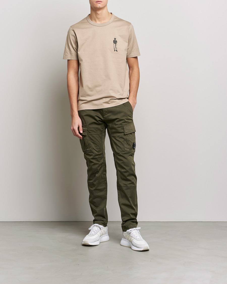Homme | T-shirts | C.P. Company | Heavy Mercerized Cotton Printed Logo T-Shirt Sand