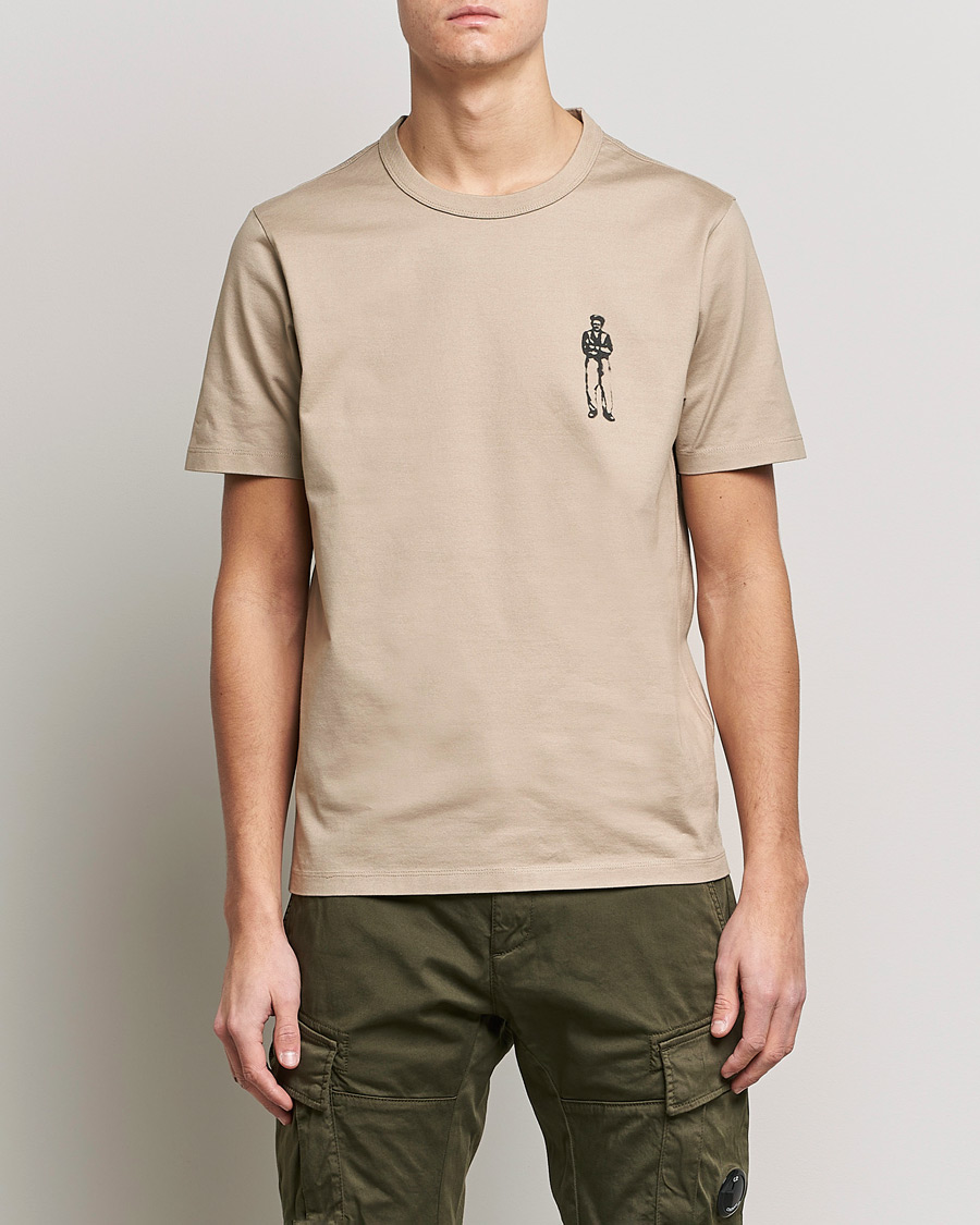 Homme | T-shirts | C.P. Company | Heavy Mercerized Cotton Printed Logo T-Shirt Sand
