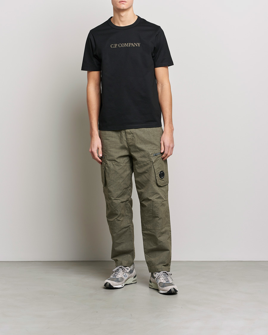 Homme | T-shirts | C.P. Company | Heavy Mercerized Cotton Logo Tee Black